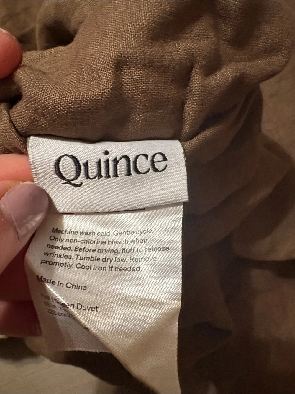 Quince European Linen Double Flange Duvet Cover Set Full Queen Espresso 125